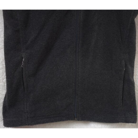 Columbia Mens Large Dark Gray Full Zip Fleece Sleeveless Outdoor Hiking Vest - Picture 3 of 10